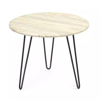 Стол журнальный HURON Скания натуральная (ножки черные) (МДФ/металл) (Tetchair)