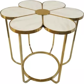 Стол журнальный IST-CASA Флер MH1804ET, 60х60х55, белый мрамор