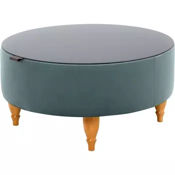 Стол журнальный Italia ОГОГО (арт.339994), (ЛДСП/Бирюзовый) ОГОГО Обстановочка!