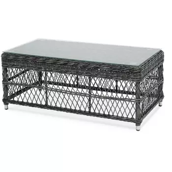 Стол журнальный из искусственного ротанга, цвет графит 4SIS Гранд Латте YH-S4840W graphite