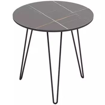 Стол журнальный Калифорния "РИД Glass 530" сахара нуар/черный матовый от фабрики Калифорния