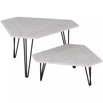 Стол журнальный Калифорния ТЕТ-А-ТЕТ белый бетон от фабрики Калифорния