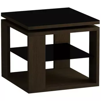 Стол журнальный LS 747 Leset (02.01 (корпус-венге,стекло-черный)) 2000002996125