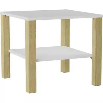 Стол журнальный Матео белый/дуб янтарный Mebelik арт.008957