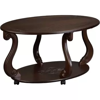 Стол журнальный Овация (М) на колесах темно-коричневый от фабрики Mebelik