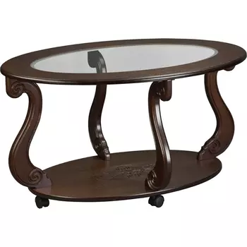 Стол журнальный Овация (С) на колесах темно-коричневый Mebelik арт.006755