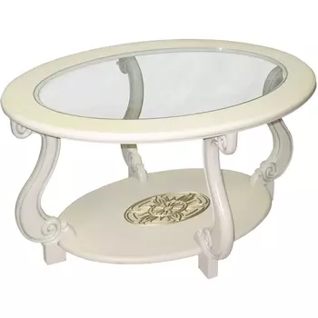 Стол журнальный Овация (С) слоновая кость/золото от фабрики Mebelik