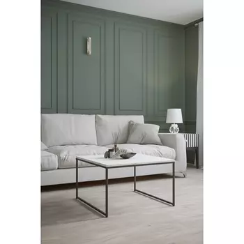 Стол журнальный Овер белый мрамор/черный от фабрики Mebelik