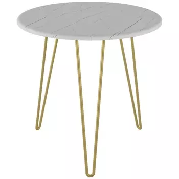 Стол журнальный Рид Голд 530 белый мрамор/золото от фабрики Mebelik