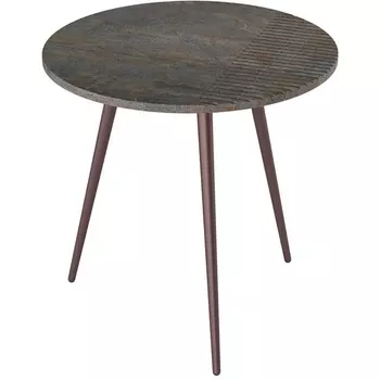 Стол журнальный Рикон Страйп гранж/винный металлик от фабрики Mebelik