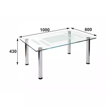 Стол журнальный Робер 10М хром от фабрики Mebelik