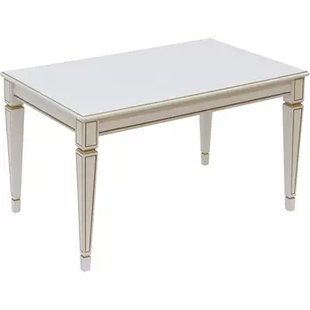 Стол журнальный Васко В 81 белый ясень/золото Mebelik арт.008215