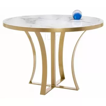 стол золото / белый мрамор Woodville Нейтон 462096