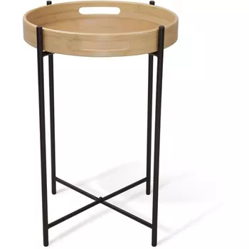 Столик кофейный Sheffilton SHT-CT30 черный муар/прозрачный лак