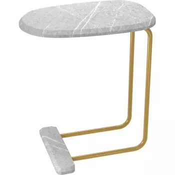 Столик приставной Sheffilton SHT-CT23 золото/серый мрамор от фабрики Sheffilton