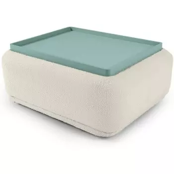 Столик прямоугольный Fabro (Букле/Белый,Зеленый) ОГОГО Обстановочка! арт.889268