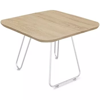 Столик журнальный 60/60 хром лак/дуб сонома Sheffilton SHT-S106/ЛДСП 6416869902