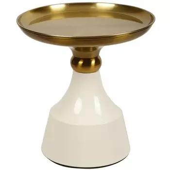 Столик журнальный Ажур SX-61, 51x54 см, белый/золото IST-CASA