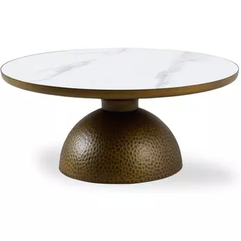 Столик журнальный Macos major (Керамика/Белый,Золотой) ОГОГО Обстановочка! арт.888824