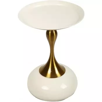 Столик журнальный Монро SX-26, 39x54 см, белый/золото IST-CASA