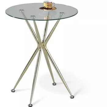 Столик журнальный прозрачный/латунь Sheffilton SHT-CT13 3651880401