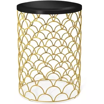 Столик журнальный Sheffilton SHT-CT24-1 золото/черный муар