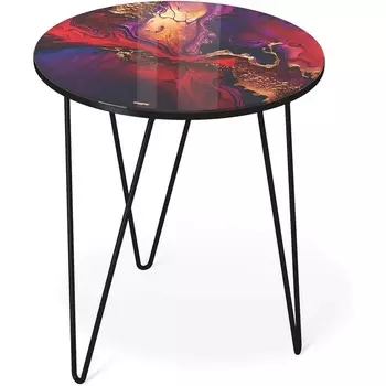 Столик журнальный Sheffilton SHT-CT27 амарантовый/черный муар