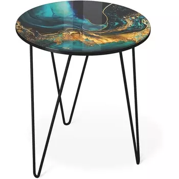 Столик журнальный Sheffilton SHT-CT27 королевский синий/черный муар