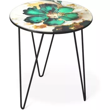 Столик журнальный Sheffilton SHT-CT27 малахитово зеленый/черный муар