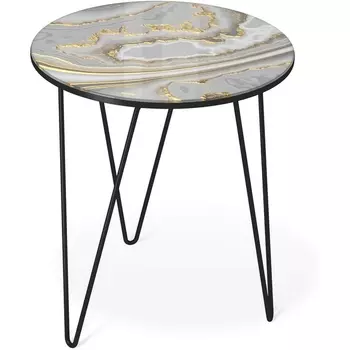 Столик журнальный Sheffilton SHT-CT27 золотистый пепел/черный муар от фабрики Sheffilton