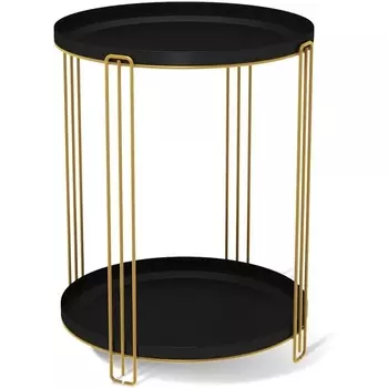 Столик журнальный Sheffilton SHT-CT31 золото/черный муар от фабрики Sheffilton