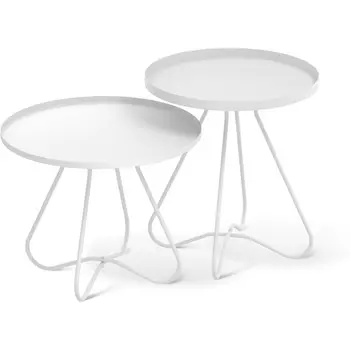 Столик журнальный Sheffilton SHT-CT3/CT3-2 белый муар