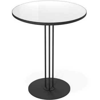 Столик журнальный Sheffilton SHT-CT54/H43 белый/черный муар