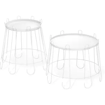 Столик журнальный Sheffilton SHT-CT6/CT6-2 белый муар