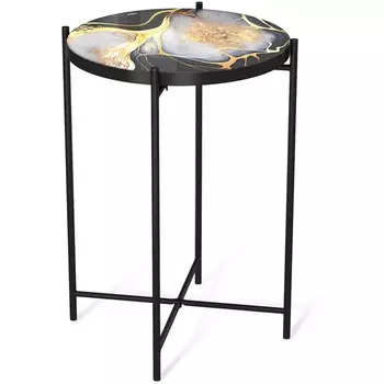 Столик журнальный Sheffilton SHT-CT8-3 черный алмаз/черный муар