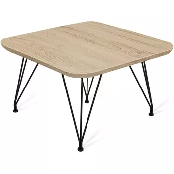 Столик журнальный Sheffilton SHT-TU29/H36/ЛДСП 60/60 дуб сонома/чёрный муар