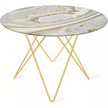 Столик журнальный Sheffilton SHT-TU37/TT32 60 СТЕКЛО/МДФ золото/золотистый пепел