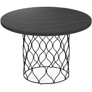 Столик журнальный Sheffilton SHT-TU49/ЛДСП 60 черный муар/камень пьетра гриджио черный от фабрики Sheffilton