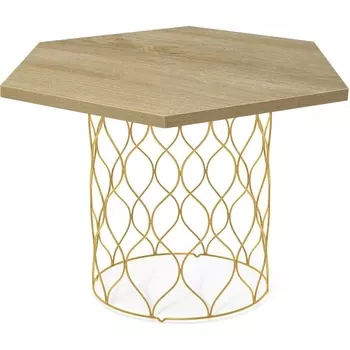 Столик журнальный Sheffilton SHT-TU49/TT20 60 ЛДСП золото/дуб песочный