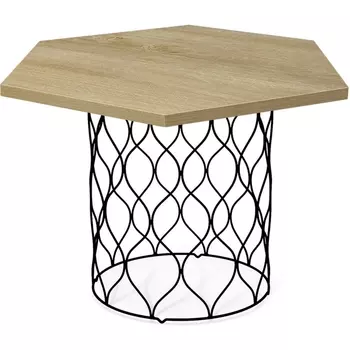 Столик журнальный Sheffilton SHT-TU49/TT20 60 ЛДСП черный муар/дуб песочный