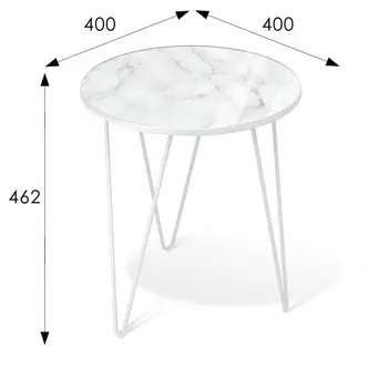 Столик журнальный SHT-CT27 белый муар/белый мрамор от фабрики Mebelik