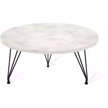 Столик журнальный SHT-TU29/H36/ЛДСП 60 черный муар/хромикс белый от фабрики Sheffilton