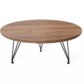 Столик журнальный SHT-TU29/H36/МДФ 70 орех светлый/чёрный муар от фабрики Sheffilton