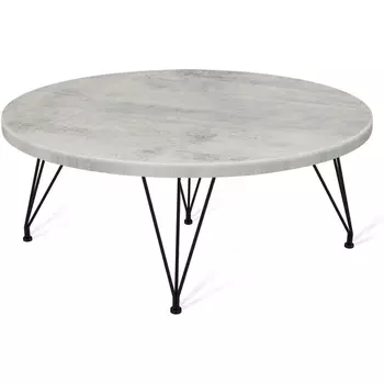 Столик журнальный SHT-TU29/H36/МДФ 80 бетон светлый/чёрный муар от фабрики Sheffilton