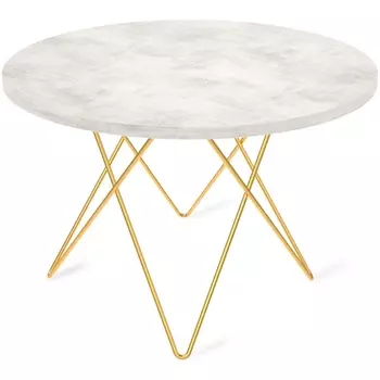 Столик журнальный золото/хромикс белый Sheffilton SHT-TU37/ЛДСП 4921243903