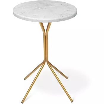Столик журнальный золото/мрамор премиум светлый Sheffilton SHT-CT12-1 7968259302