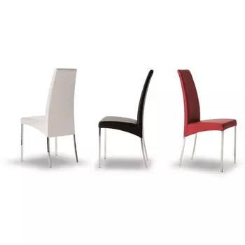 Стул 04.01 (M089 алюмин./ TR504 черный, экокожа) M-City Aida 44930