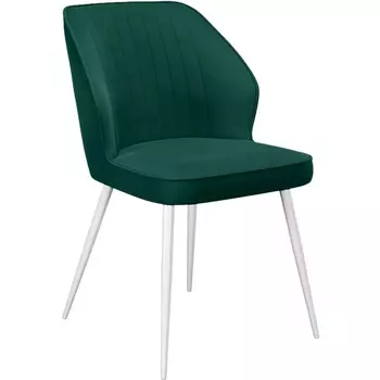 Стул 222М В10 GREEN, ножки белые Dikline 00-00064320