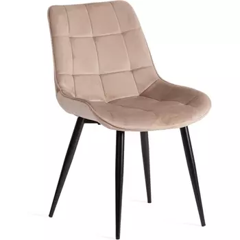 Стул ABRUZZO ( mod. 8060 ) / 1 шт. в упаковке (Металл,Вельвет /Бежевый,Черный) Tetchair