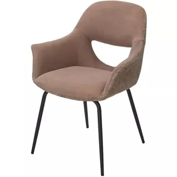 Стул ADEL HR003-06W Темно-бежевый, PU/ LORD-35 Темно-бежевый, ткань / черный каркас, ®DISAUR (арт.635M05599) M-City